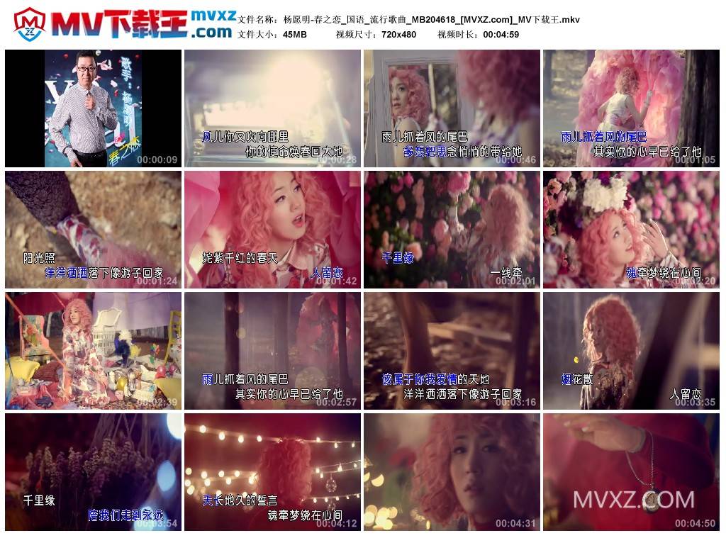 杨愿明-春之恋_国语_流行歌曲_MB204618